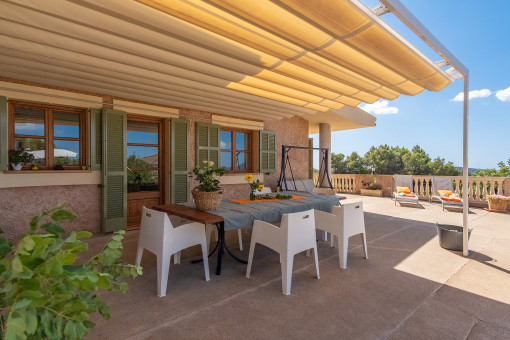 Outdoor dining area