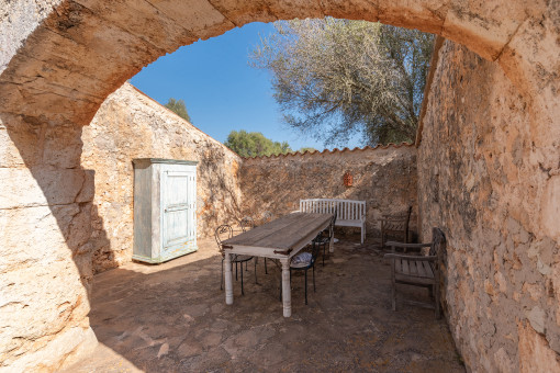 Outdoor dining area