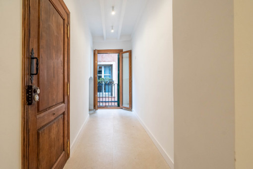 Hallway with dining area