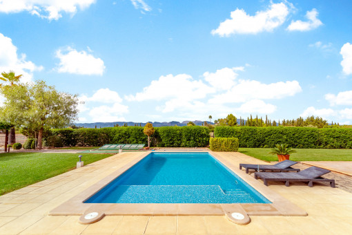 Pool area with a view