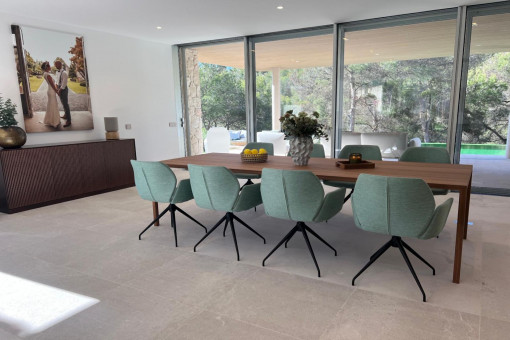 Dining area with lots of daylight