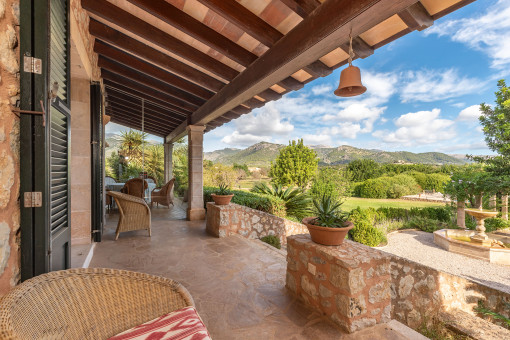 Spacious covered terrace