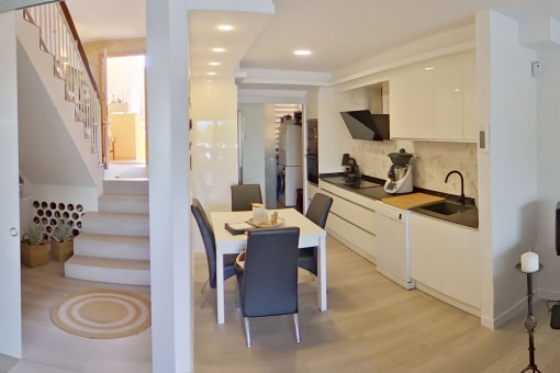 Kitchen and dining area