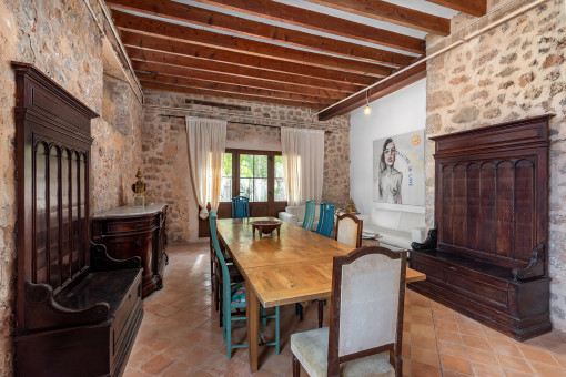  Dining area with antiques