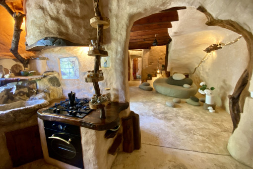 Kitchen adjacent to the living area