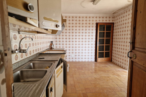 Kitchen with vintage tiles