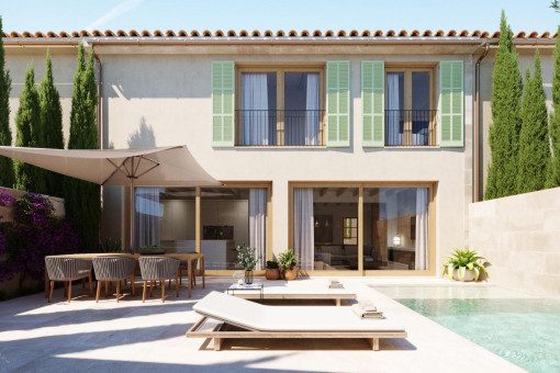 Exclusive newly-built project - modern town-house with pool and roof terrace in popular Ses Salines