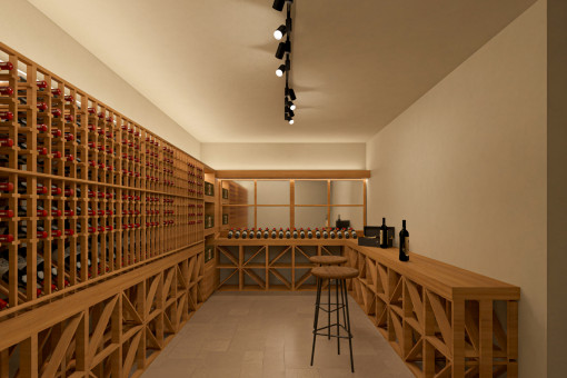 Spacious wine celler