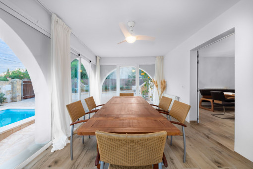 Dining area conservatory