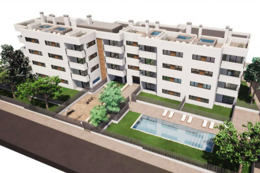 New residential complex with communal pool & playground in Cala Ratjada - 2nd floor apartment