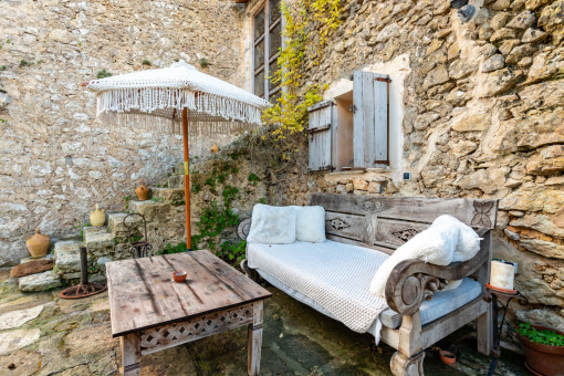 Cosy sitting area in the patio