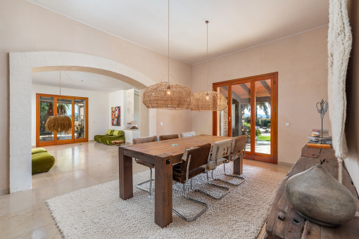 Spacious dining area