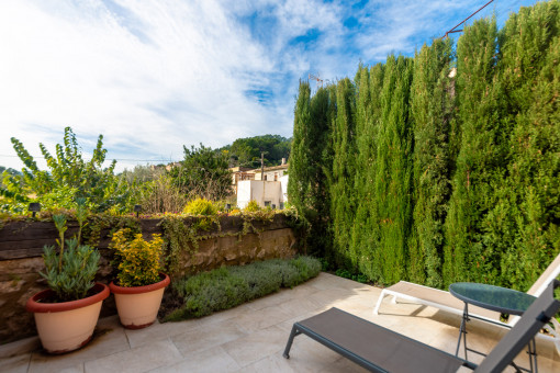 Terrace surrounded by nature