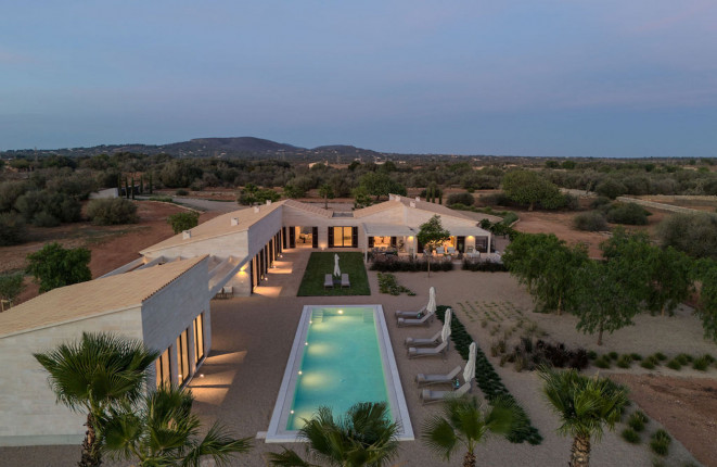 Stylish finca property with pool, gym and stunning views in Santanyi