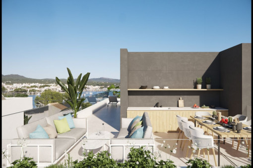 Spacious roof top terrace